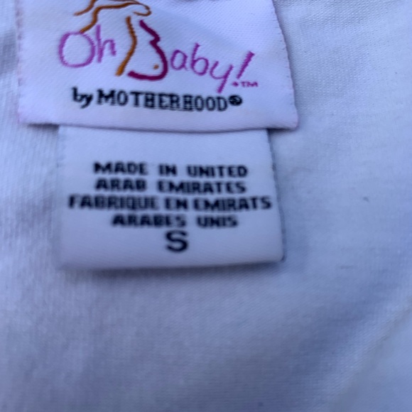 Maternity “Oh Baby” by Motherhood Top by Sz S Bedazzled White - Picture 6 of 6